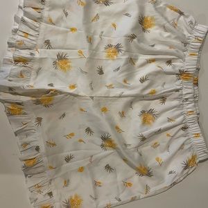 Yellow and White Floral Pijama Set